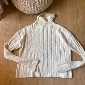 Meshki Women's Cream and White Jumper